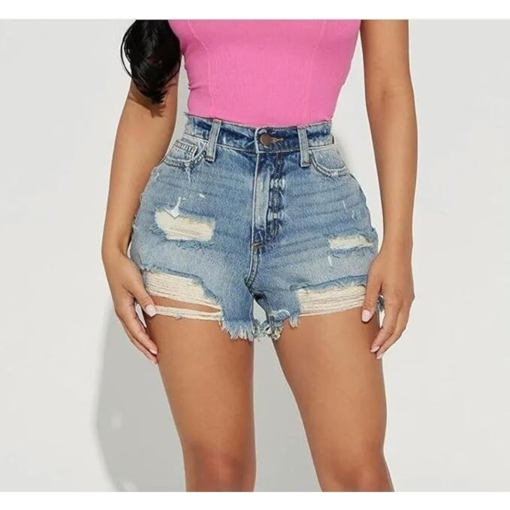 Jean Shorts Womens Ripped Denim Shorts for Women Fashion Tassel Sexy Straight M